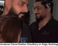 Jasmine Sandlas Introduces Fiancé Shekhar Chaudhary on Stage, Backstage Video Goes Viral