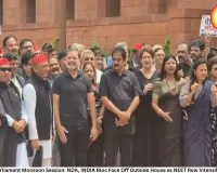 Parliament Monsoon Session: NDA, INDIA Bloc Face Off Outside House as NEET Row Intensifies