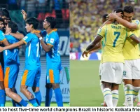 India vs Brazil Football Match in Kolkata on October 3