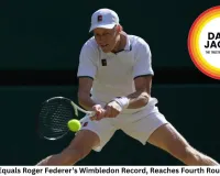 Novak Djokovic Equals Roger Federer’s Wimbledon Record, Reaches Fourth Round for 18th Time