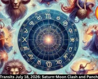 Planetary Transits July 18, 2026: Saturn-Moon Clash and Panchang Today