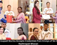 President Droupadi Murmu Receives Credentials from Envoys of Six Nations at Rashtrapati Bhavan
