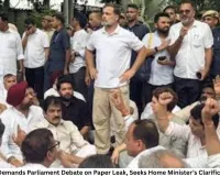 Rahul Gandhi Demands Parliament Debate on Paper Leak, Seeks Home Minister’s Clarification in House