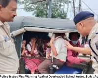 Raigarh Traffic Police Issues First Warning Against Overloaded School Autos, Strict Action Next Time