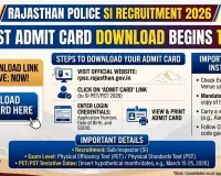 Rajasthan Police SI Recruitment 2026: PET/PST Admit Card Download Begins Today