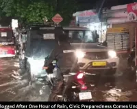Rewa Waterlogging: One Hour of Rain Floods Roads, Civic Preparedness Questioned