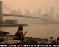 Trump Threatens Canada with Tariffs as Wildfire Smoke Worsens Air Quality in US