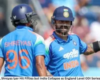 Virat Kohli, Shreyas Iyer Hit Fifties but India Collapse as England Level ODI Series in Cardiff