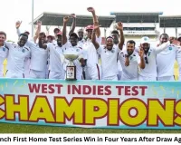West Indies Clinch First Home Test Series Win in Four Years After Draw Against Sri Lanka