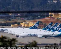 Alaska Airlines Flight Returns to Gate After Passengers Threaten to Take Over Aircraft