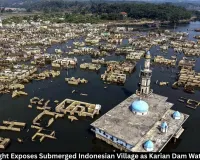 El Niño Drought Reveals Submerged Indonesian Village Beneath Karian Dam