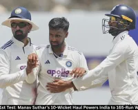 IND vs SL 1st Test: Manav Suthar's 10-Wicket Haul Helps India Win