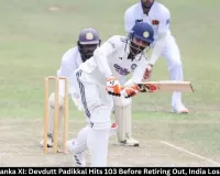 IND vs Sri Lanka XI: Devdutt Padikkal Scores 103, India 256/8