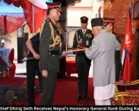 Indian Army Chief Dhiraj Seth Gets Nepal’s Honorary General Rank in Kathmandu