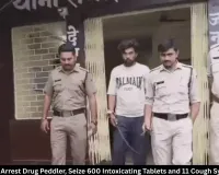 Rewa Police Arrest Drug Peddler, Seize 600 Intoxicating Tablets and 11 Cough Syrup Bottles
