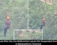 Tourist Rescued After Zip Line Malfunction at Maharashtra's Toranmal Hill Station