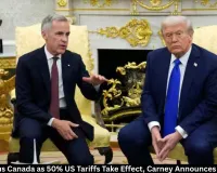 Trump Slams Canada as 50% US Tariffs Take Effect, Carney Retaliates