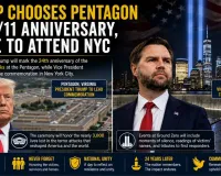 Trump Chooses Pentagon for 9/11 Anniversary, Vance to Attend NYC