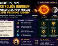 August 22, 2026 Astrology Roundup: Mercury, Sun, Moon and Ketu Create Rare Cosmic Alignment