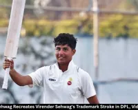 Aryavir Sehwag Recreates Virender Sehwag's Trademark Stroke in DPL, Video Goes Viral