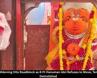 Ujjain Road Widening Hits Roadblock as 8-Ft Hanuman Idol Refuses to Move, Temple Already Demolished
