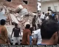 Delhi Building Collapse in Satya Niketan, Rescue Underway