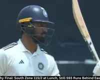 Duleep Trophy Final: South Zone 115/2 vs East Zone
