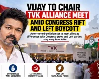 Vijay to Chair TVK Alliance Meet Amid Congress Rift and Left Boycott