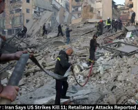 US-Iran War : Iran Says US Strikes Kill 11; Retaliatory Attacks Reported Across Gulf