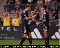  Philadelphia Union Beat Cincinnati 5-0, Damiani Hat-Trick