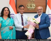 VP C P Radhakrishnan to Visit Raipur on September 2