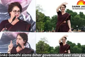 Priyanka Gandhi slams Bihar government over rising crime at Begusarai rally
