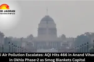 Delhi Air Pollution Escalates: AQI Hits 466 in Anand Vihar, 452 in Okhla Phase-2 as Smog Blankets Capital
