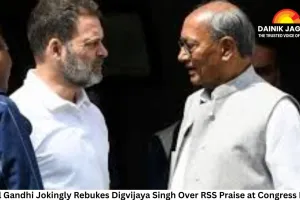 Rahul Gandhi Jokingly Rebukes Digvijaya Singh Over RSS Praise at Congress Event