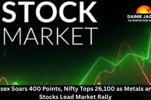  Sensex Soars 400 Points, Nifty Tops 26,100 as Metals and IT Stocks Lead Market Rally