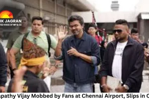 Thalapathy Vijay Mobbed by Fans at Chennai Airport, Slips in Chaos