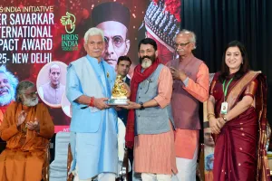 Honourable J&K LG Manoj Sinha Honours Global Changemakers at the “Veer Savarkar International Impact Awards 2025”