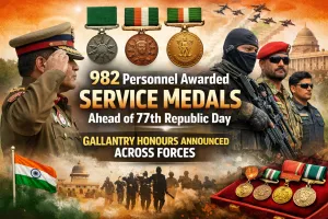 982 Personnel Awarded Service Medals Ahead of 77th Republic Day; Gallantry Honours Announced Across Forces