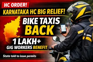 Karnataka HC Lifts Ban on Bike Taxis, Orders State to Issue Permits; Relief for Over One Lakh Gig Workers