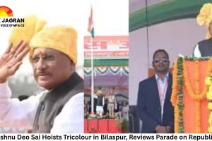 CM Vishnu Deo Sai Hoists Tricolour in Bilaspur, Reviews Parade on Republic Day