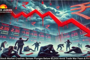 Indian Stock Market Crashes: Sensex Plunges Below 82,000 Amid Trade War Fears & FII Exodus