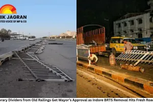 Temporary Dividers from Old Railings Get Mayor’s Approval as Indore BRTS Removal Hits Fresh Roadblock