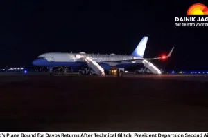 Trump’s Plane Bound for Davos Returns After Technical Glitch, President Departs on Second Aircraft