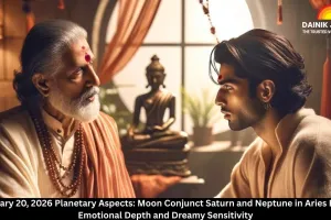 February 20, 2026 Planetary Aspects: Moon Conjunct Saturn and Neptune in Aries Brings Emotional Depth and Dreamy Sensitivity