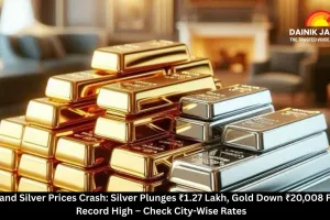 Gold and Silver Prices Crash: Silver Plunges ₹1.27 Lakh, Gold Down ₹20,008 From Record High – Check City-Wise Rates