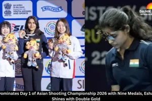 India Dominates Day 1 of Asian Shooting Championship 2026 with Nine Medals, Esha Singh Shines with Double Gold
