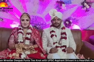 Olympian Wrestler Deepak Punia Ties Knot with UPSC Aspirant Shivani in a Heartfelt Ceremony