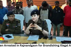 Seven Arrested in Rajnandgaon for Brandishing Illegal Arms; Police Seize Pistols and Country-Made Weapons
