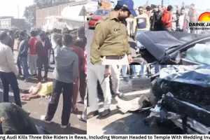 Speeding Audi Kills Three Bike Riders in Rewa, Including Woman Headed to Temple With Wedding Invitation