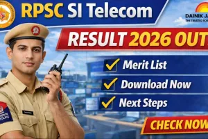 RPSC SI Telecom Result 2026 Out – Download Merit List & Next Steps